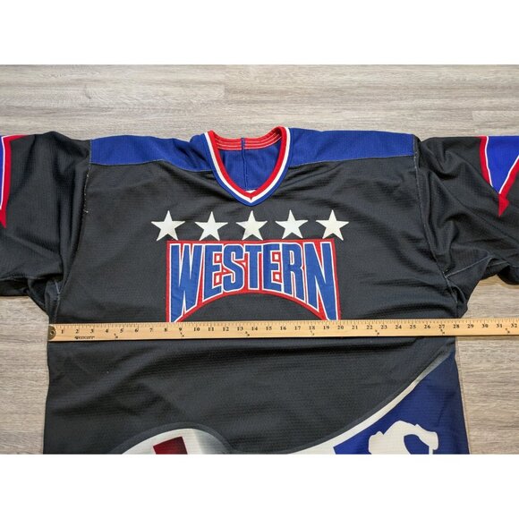 Vintage 1997 IHL Western All Stars Game Jersey Hockey Bauer Pro 56 Fight Strap - Picture 12 of 13